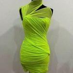 House Of CB  Adrie Cut Out Neon Green Dress Small S NWOT Photo 0