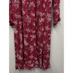 Eileen West Floral Midi Nightgown Medium Red Long Sleeve Valentines Cottagecore Photo 5