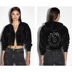 Ksubi  - Ritzy Infinity Zip Front Hoodie in Black & Silver Photo 4