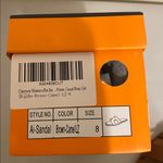 Amazon Brown Leather Slide Sandals Photo 3