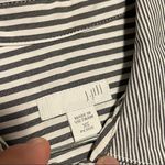 J. Jill Woman's Striped Casual Button Down Petite Dress Shirt Size XSP Gray Photo 2