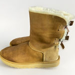 UGG  Bailey Bow II Boots 1016225 Shearling Lining Tan/Chestnut Womens Sz 6/37 Photo 0
