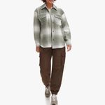 Levi's Levi’s Quilted Plaid Shacket Jacket Wool Blend XL Agave Gray NWT Photo 11