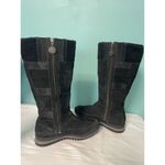 Timberland Tall Suede Black Boots Womens sz 7 Zipper Side Photo 4