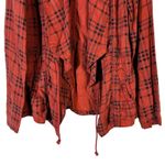 BKE  Plaid Utility Jacket Womens M Red Grunge Boho Western Drawstring Casual Photo 2