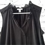 Calvin Klein  Women’s Business Casual Black Sleeveless Tank with Ruffle Detail Photo 3
