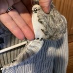 Eddie Bauer Long Gray Sweater Jacket with Removable Hood Size Small Photo 4