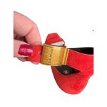 Balmain NIB Uma Suede High Heel Sandals in Red Size EU 38/US 8 Photo 8