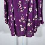 Fun2Fun Plum Floral Print Blouse Size Small NWOT Purple and Pink 3/4 Sleeve Top Photo 2