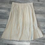 Westport  Natural Color Linen Ruffle Front High Low Skirt Q45 Photo 4