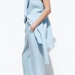 ZARA Ara pants high waisted straight wide leg baby blue suit  Photo 3