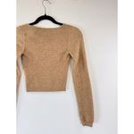 Aritzia Wilfred Womens Sweater Brown Greer Cashmere Wool Cropped Pullover Small Photo 7