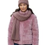 Barefoot Dreams NWT CozyChic Pom Pom Beanie Hat & Scarf Gift Set Chestnut Brown Photo 0