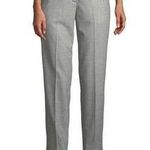 Theory New Pure Flannel City Pants High Rise Pleated Crop Trouser Dark Gray 8 Photo 0