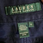 Ralph Lauren Lauren 100% Cotton Blue Mid-Calf Pants Size 16 Photo 4