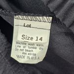 None Black Pull On Knee Length Elastic Office Corporate Church Classic Skirt Size 14 Photo 4