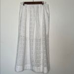 J.Crew Linen-Blend Maxi Skirt in Eyelet Size 8 White Cottagecore Beach NWT Photo 2
