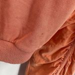 GAS‎ Jeans Orange Crew Neck Ruched Sleeve Sweatshirt Size Small New Photo 5