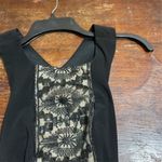 B Darlin Black Lace Sequin V-Neck Cocktail Dress Knee Length Sleeveless Party Women Photo 4