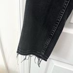 Gap Denim Washed Black Vintage High Rise Slim Jeans Open Raw Ankle Hem 28 Short Photo 8