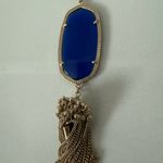 Kendra Scott  Rayne Cobalt Blue Cat's Eye Pendant
Gold Tassel Long Necklace Photo 4