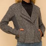 Hem & Thread Charcoal Two Tone Moto Jacket Size Medium Photo 0