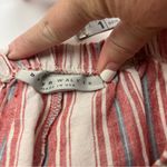 Bryn Walker  Ella Red White Striped Wide Leg Cropped Linen Pant Womens Size Small Photo 1