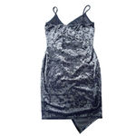 Charlotte Russe Crushed Velvet Asymmetrical Mini Dress | Size Medium Photo 5