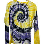 BP ‎ Gender Inclusive In Purple Yellow Tie Dye Long Sleeve Tee NWT Size XS Photo 0