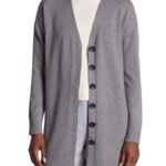 Cyrus Long Button Front Cardigan - Heather Gray Photo 1