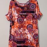 Honey & Lace M womens Tustin tunic orange purple Size M Photo 2