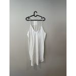 Flora Nikrooz  Chemise White Slip Lace Racerback Adjustable Satin V Neck XL X1296 Photo 2