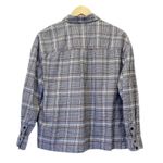 Madewell  Plaid Westlake Shirt Gray Plaid Flannel Size Medium Grunge Casual Boxy Photo 2