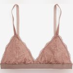 Polo  Ralph Lauren Triangle Lace Bralette Bra Terracotta Nude Small Photo 4
