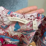 Soft Surroundings  Kara Dress Tiered Boho Maxi Floral Paisley Cap Sleeve XS Photo 5