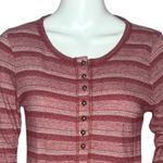 Lucky Brand Shirt Womens Small Red White Stripe Geometric Print Casual Everyday Photo 4