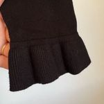 Joseph A Womens Black Ruffle Collar Long Sleeve Turtleneck Sweater sz M Feminine Photo 4