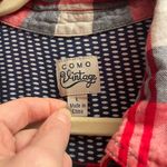 Como vintage Women’s large‎ plaid button up shirt. EUC Photo 5