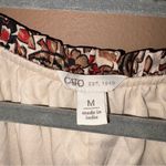 Cato  Paisley Floral Tassel pocket v neck dress‎ metallic cream red size medium Photo 5