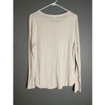 Old Navy White Pink Waffle Knit Scoop Neck Top Size XL Photo 5