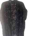 Jessica Simpson XL Witchy Velvet Fringe Metallic Open Front Cardigan Long Top Photo 8