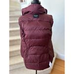 Athleta Downtown Burgundy Red Down Filled Zip Up Puffer Jacket Photo 6