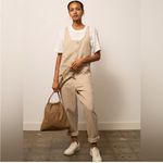 NWT JungMaven hemp canvas Button Front Jumpsuit XS Tan Photo 3