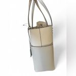 Vera Wang Simply Vera white faux leather tote bag with snakeskin-detail NWT Photo 3