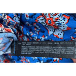 ZARA  Blue Floral Wrap Midi Dress Women’s Medium Bold Boho Resort Vacation Party Photo 13