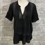 Maeve  Black Tiered Lace Tunic Photo 1