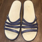 Crocs rubber washable nursing ortho navy 9 wedge sandals Photo 0