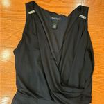 White House | Black Market Sleeveless Draped Surplice Jumpsuit – Black – Size 8 Photo 1