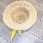 Straw Hat with Yellow Bow Tan Photo 1