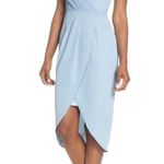 new Cooper St ❤︎ Draped Wrap Surplice Sheath Midi Dress ❤︎ Sky Blue Plus Size 16 Photo 0